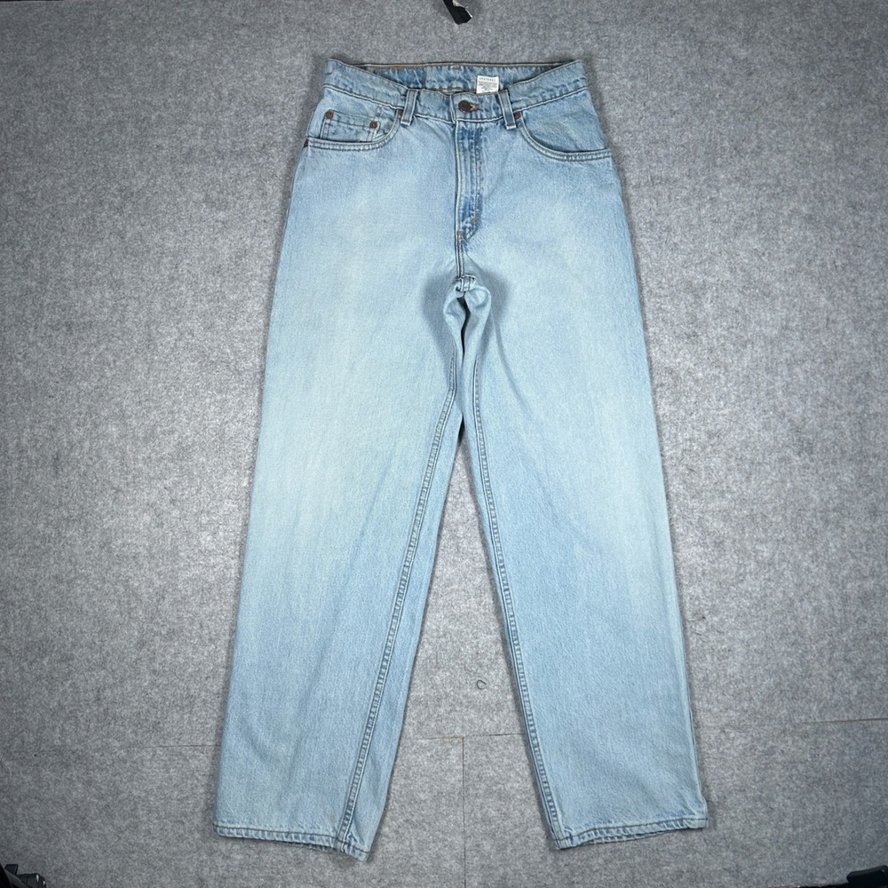 Vintage Levi's Denim Jeans Women 7 MED 26x29 Light Wash 565 Wide Leg Vintage 90s